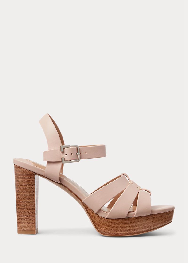 Sandały Lauren Damska Różowe Soffia Nappa Leather 720395-LKX